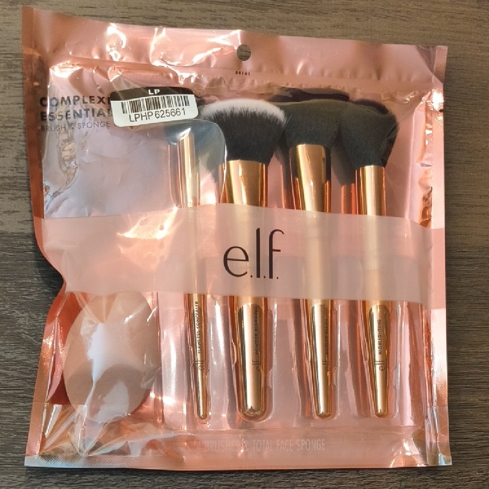 e.l.f. Complexion Essentials Brush Set - Rose Gold and Black NIB/NWT